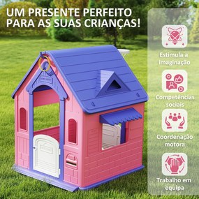 Casa de Jogos para Criaanças com Lançamento de Aros e Cesta de Basquetebol 132x118x124 cm Rosa e Roxo