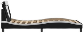 Estrutura cama c/ cabeceira 100x200 cm couro artificial
