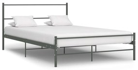 286495 vidaXL Estrutura de cama metal 160x200 cm cinzento