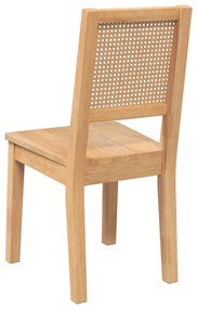 Cadeiras de jantar 2 pcs madeira de seringueira maciça