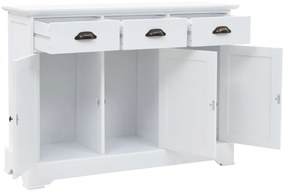Aparador com 3 portas em MDF e madeira de pinho 105x35x77,5 cm