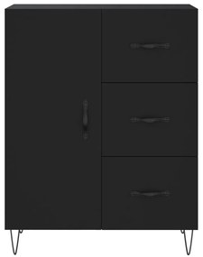 Armário alto 69,5x34x180 cm derivados de madeira preto