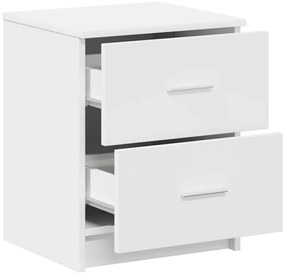 Mesa de cabeceira com 2 gavetas 40x36x50 cm branco
