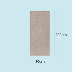 Tapete 80 x 200 cm em estilo juta castanho-camelo