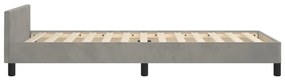 Estrutura de cama sem colchão 80x200 cm veludo cinzento-claro