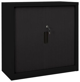 vidaXL Armário com porta deslizante 90x40x90 cm aço preto