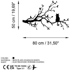 Acessório de Parede Decorativo Model-974 – Preto – 80 x 50 cm