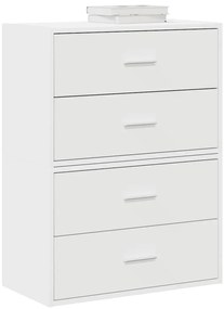 Armários c/ 2 gavetas 2 pcs 60x31x40cm derivados madeira branco