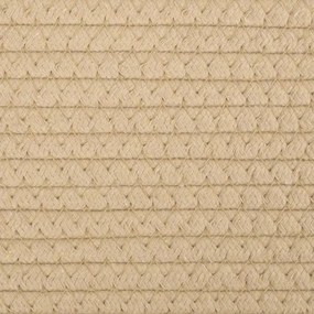 Cesto de arrumação Ø55x36 cm algodão bege e branco