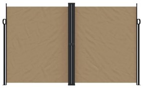 Toldo lateral retrátil 200x1200 cm cinzento-acastanhado
