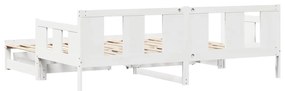 Sofá-cama com gavetão e gavetas sem colchão 90x200 cm branco