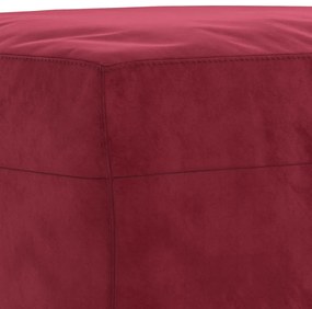 Banco 70x35x41 cm veludo vermelho tinto