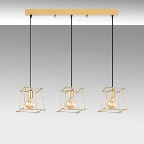 Candeeiro de Teto Coman – Ouro Brilhante – 101 x 24 x 122 cm
