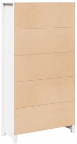Aparador alto 80x35x154 cm madeira de pinho maciça branco