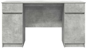 Escrivaninha vidaXL Cinza Concreto 140x49x76 cm Madeira Composta