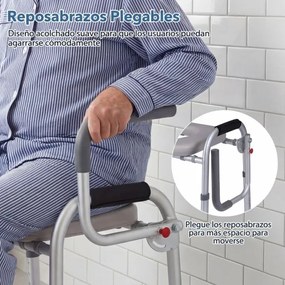 Assento elevatório para sanita para idosos com altura ajustável de 48,5 a 58,5 cm, estrutura metálica, para idosos, doentes e grávidas, capacidade de
