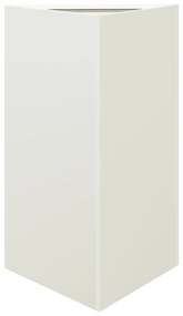 Vaso/floreira de jardim triangular 2 pcs 50x43x75 cm aço branco