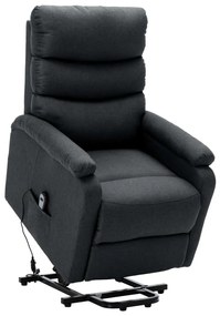Poltrona elevatória tecido cinzento-escuro