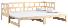 Sofá-cama de puxar 2x(90x200) cm pinho maciço