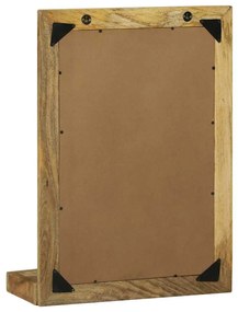Espelho de Banheiro 50x22x70 cm Madeira Maciça de Mangueira Rugosa