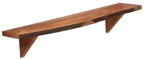 Prateleiras de parede 2 pcs 90x20x18cm madeira de acácia maciça