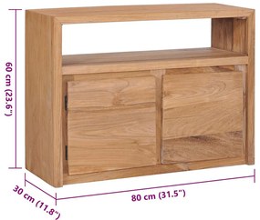 Aparador 80x30x60 cm madeira de teca maciça