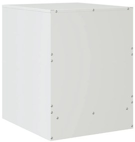 Mesas de cabeceira 2 pcs 34,5x39x44 cm aço branco
