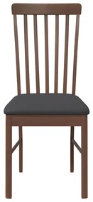Cadeiras de jantar com almofadões 2 pcs madeira maciça castanho