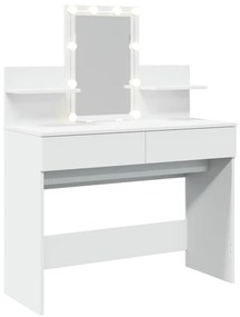 Toucador com LEDs 100x40x130 cm branco