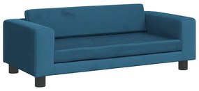 Cama para cães com extensão 100x50x30 cm veludo azul