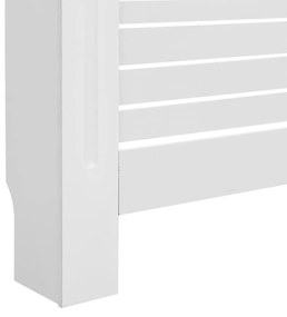 Coberturas de radiador 2 pcs 152x19x81,5 cm MDF branco