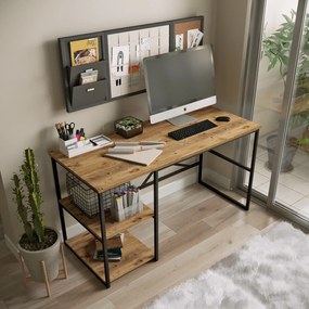 Secretária de Estudo "Boston" – Pinho Atlântico, 140x60x75 cm, Design