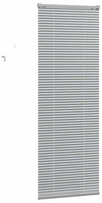 Persiana de Janela com cortinas Manual Prata 80 x 130 cm Alumínio