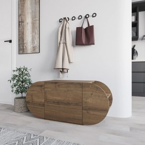 Hall Stand Berlin BA – Nogueira e Branco – 120x200x35 cm