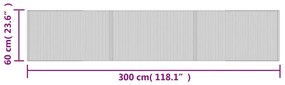 Tapete retangular 60x300 cm bambu preto