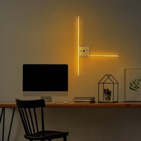 Candeeiro de Parede Sarf - Dourado - 61cm x 42cm x 3cm