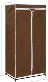 Roupeiros 2 pcs 75x50x160 cm castanho
