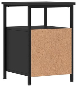 Mesas de cabeceira 2pcs 34x35,5x50cm derivados de madeira preto