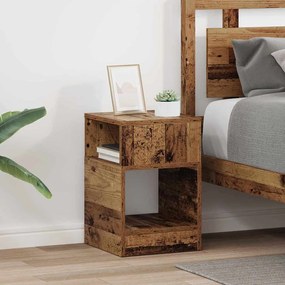 vidaXL Mesa de apoio 2 pcs Madeira antiga 30,5 x 30 x 45 cm