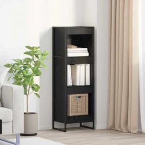 vidaXL Gabinete de Livros Carvalho Preto 80 x 30 x 155 cm