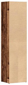 Armário de livros madeira velha 36x30x143 cm madeira trabalhada
