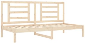 Sofá-cama sem colchão 90x200 cm madeira de pinho maciça