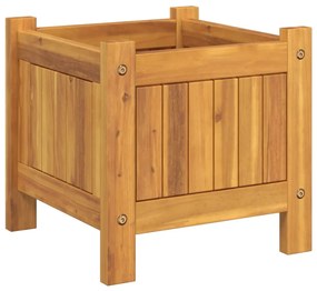 Vaso/floreira de jardim com forro 31x31x30 cm acácia maciça