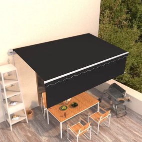 Toldo retrátil automático com estore 5x3 m antracite