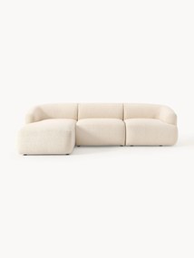 Sofá de canto modular em bouclé Sofia (4 lugares)
