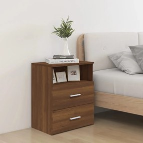 vidaXL Mesa de cabeceira 50x32x60 cm cor carvalho castanho