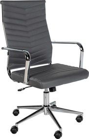 Cadeira de escritório Canby Couro sintético Cinzento