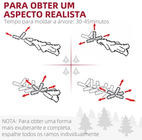 Árvore de Natal 180 cm Árvore de Natal Artificial com 350 Luzes LED 72