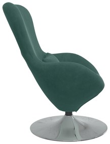 Poltrona Ovo Veludo Verde Escuro