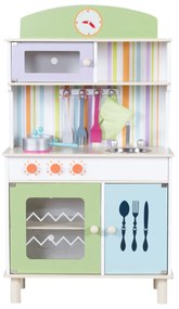 Cozinha de brincar infantil Cozinha de madeira com Acessório 60 x 30 x 107 cm Verde